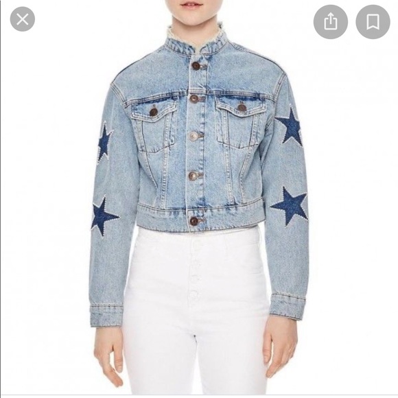 sandro embellished denim jacket